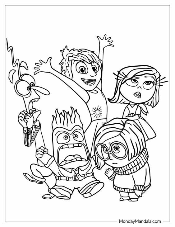 Dibujos de Enojo de Intensamente 2 para colorear