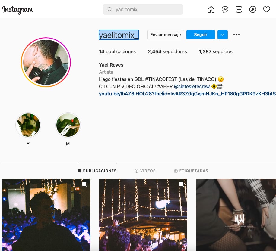 Cuenta de organizador de fiestas