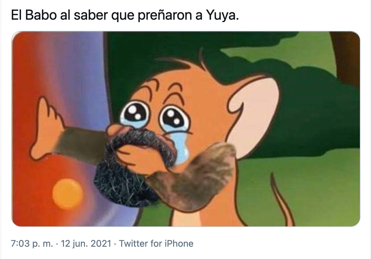 Memes sobre la reacción de Babo al embarazo de Yuya