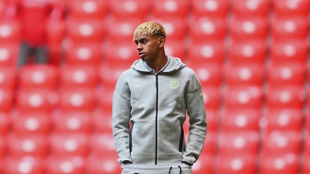 Lamine Yamal previo al Athletic Club vs FC Barcelona.