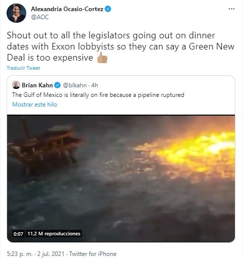 Tuit de Alexandria Ocasio-Cortez