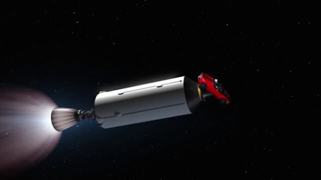 Concepto del Falcon Heavy lanzado este martes.