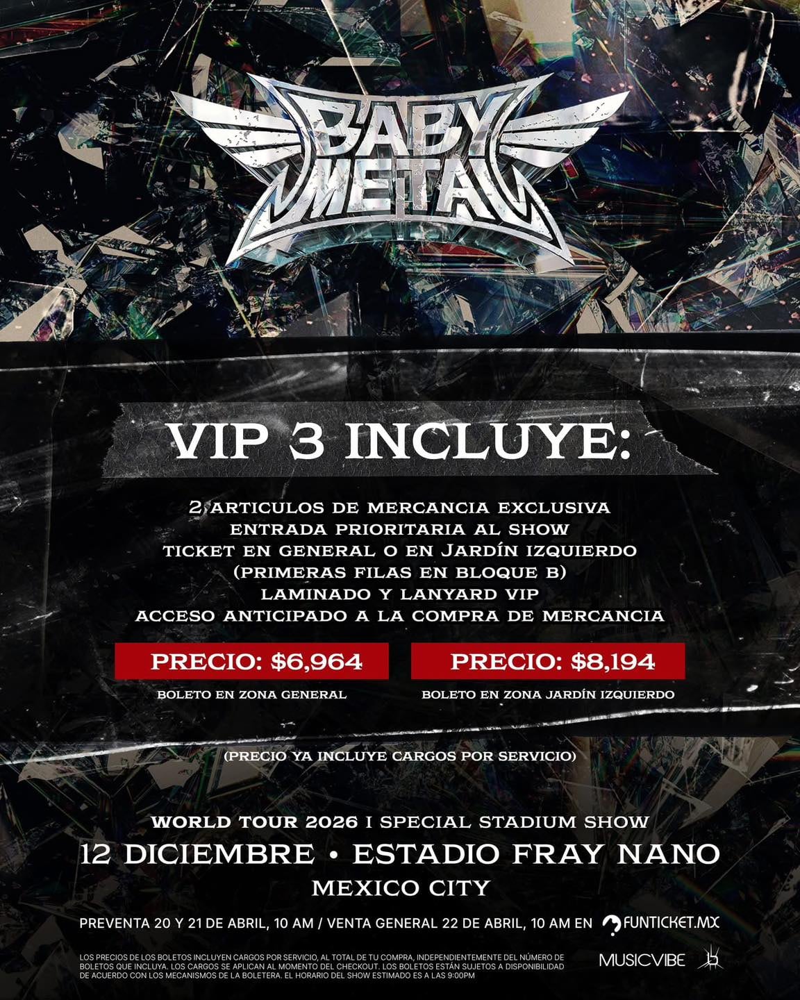 Paquetes VIP Babymetal