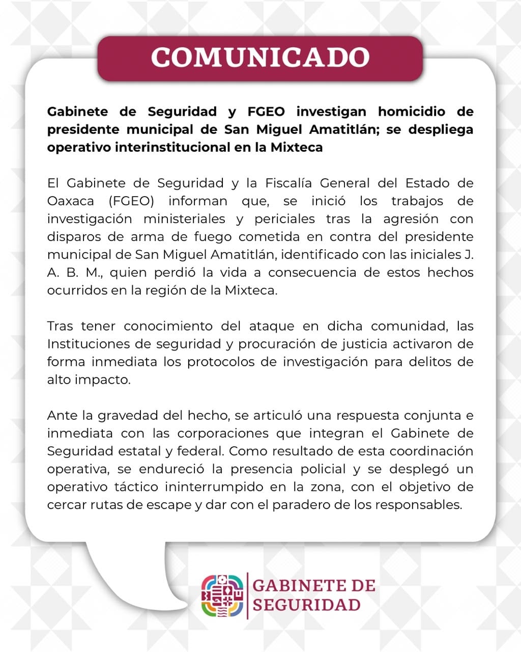El Gabinete de Seguridad estatal y federal articularon una respuesta conjunta.
