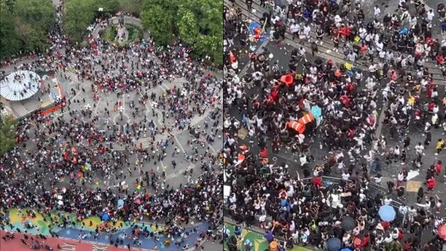 VIDEO: Cientos de jóvenes se agolpan en Union Square de Nueva York, Estados Unidos, por la promesa de videojuegos gratis