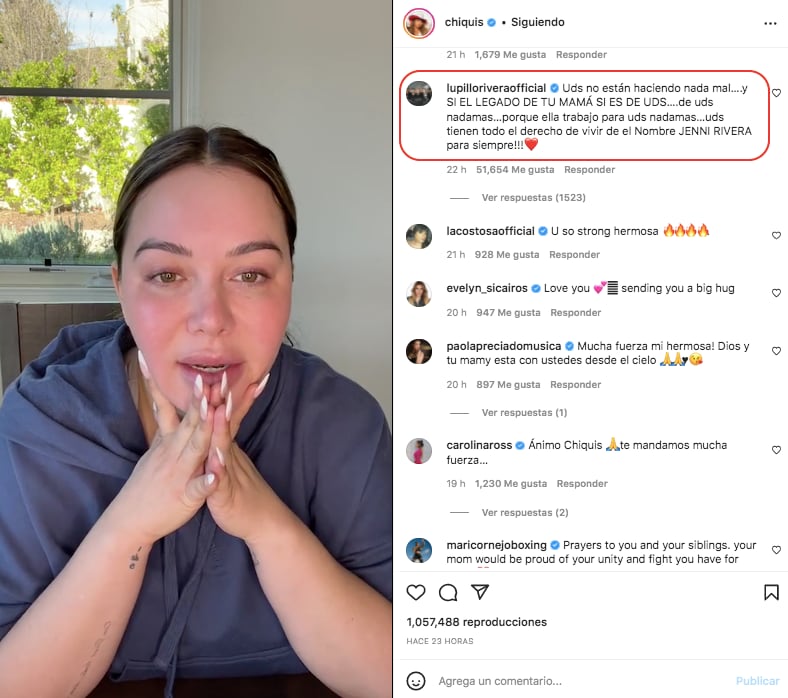 Lupillo Rivera brinda su apoyo a Chiquis Rivera