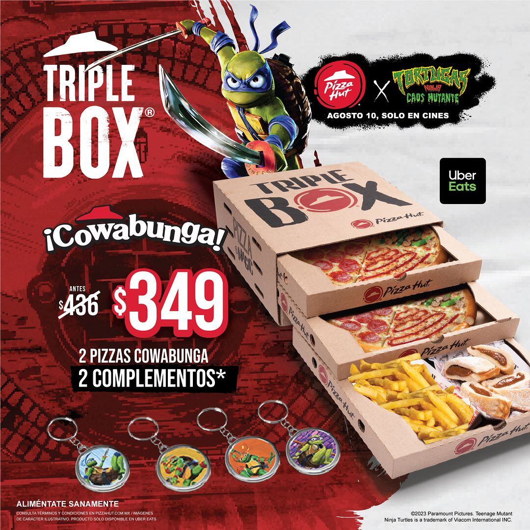 Pizza Hut x Tortugas Ninja: Este es el precio del combo ¡Cowabunga! y todo lo que incluye