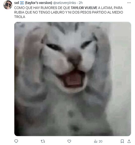 Memes de Taylor Swift por su regreso a Latinoamérica