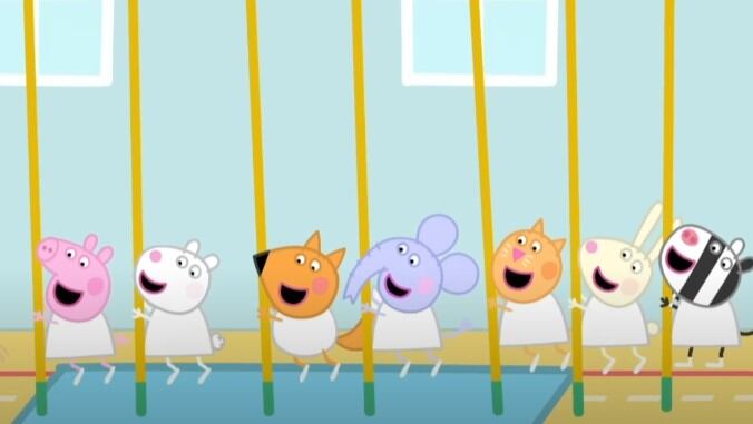 Peppa Pig en clase de gimnasia