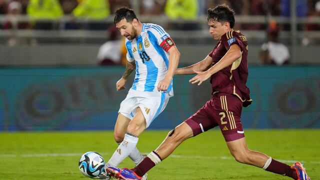 Lionel Messi en el Venezuela vs Argentina.