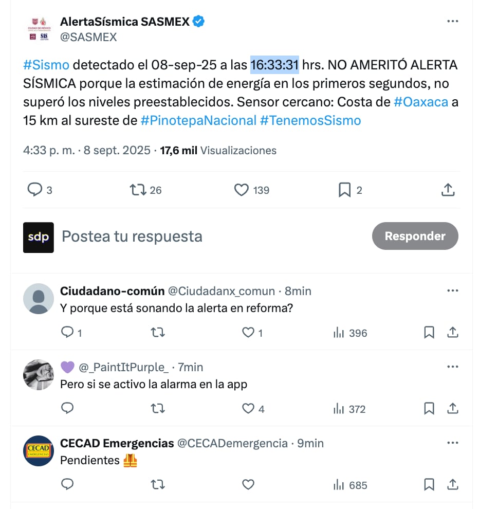 sismo hoy 8 de septiembre