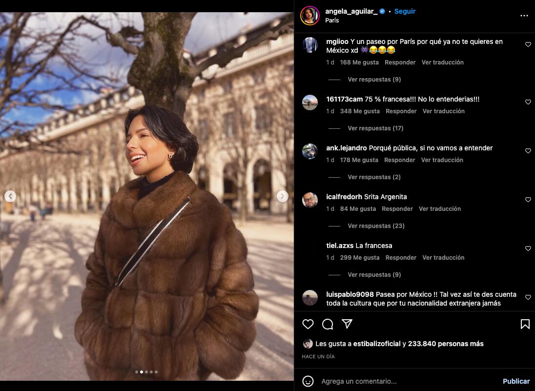 Ángela Aguilar en Instagram