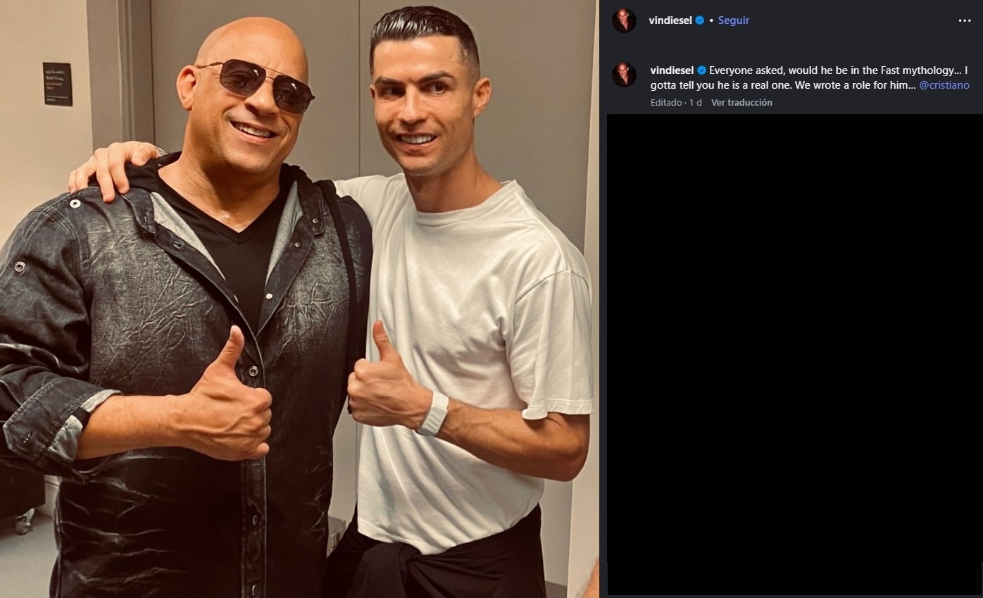 Cristiano Ronaldo debutará en Hollywood con la saga Rápidos y Furiosos