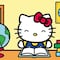 7 dibujos de Hello Kitty en la escuela para colorear por el Día del Maestro