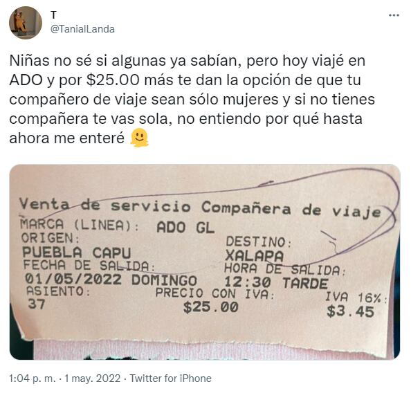 ADO ofrece acompañamiento para que mujeres viajen más seguras