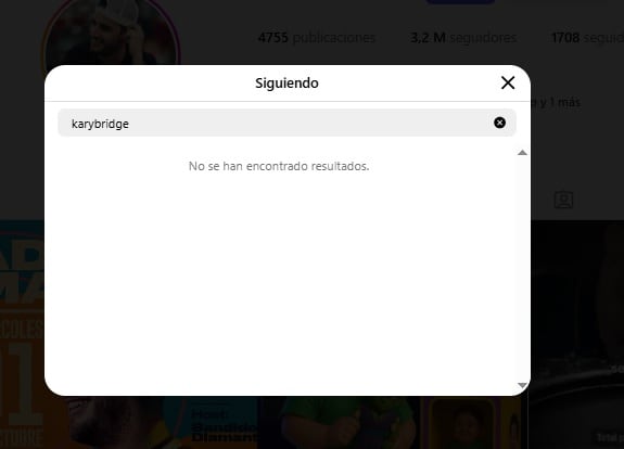 Adrián Marcelo no sigue a su esposa Karina Puente.