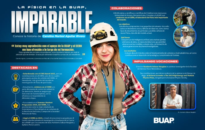 Carolina Marisol Aguilar, estudiante de BUAP, será galardonada con el CMS Award 2025