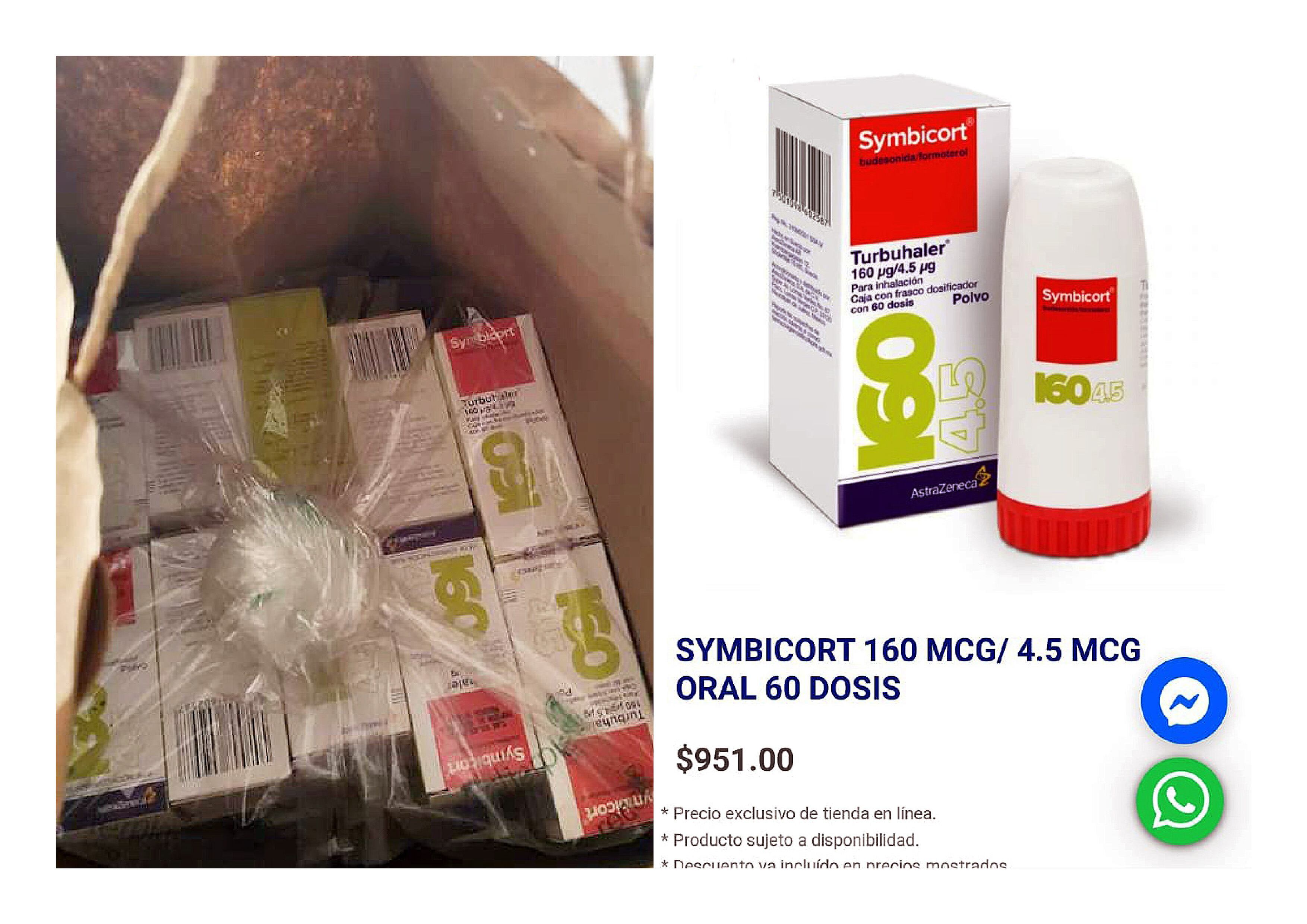 Symbicort, medicamento robado del hospital López Mateos de la CDMX