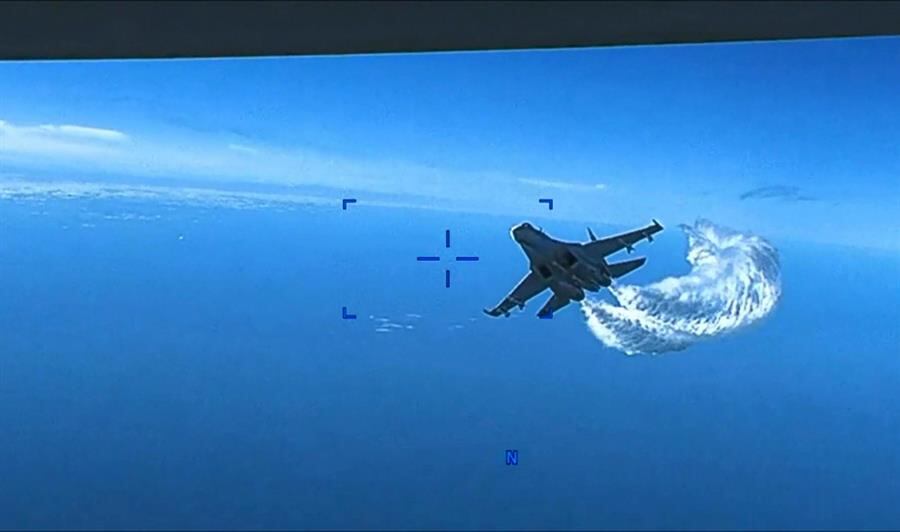 Estados Unidos publica imágenes del incidente de su dron con el avión ruso
