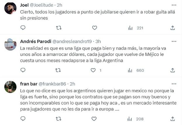 Los fans argentinos se burlaron de Andrés Lillini por considerar competitiva a la Liga MX.