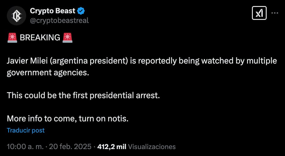 ¿Javier Milei podría ser arrestado? Esto sabemos