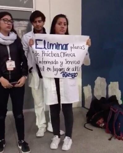 Protesta de estuduantes de BUAP