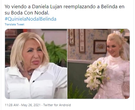 Meme sobre boda de Christian Nodal y Belinda.