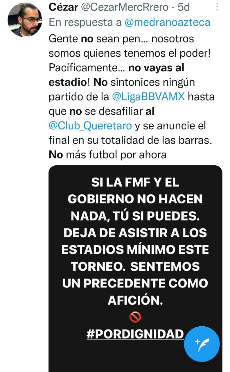 Aficionados de la Liga MX invitan a no asistir a los estadios luego de los castigos de la FMF en contra de Querétaro y Atlas.