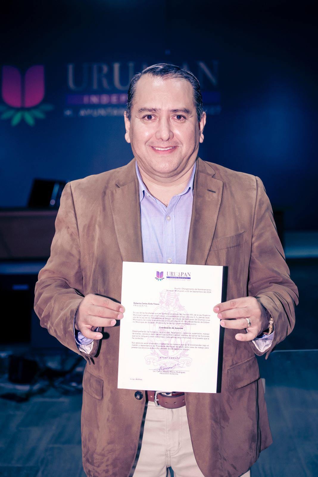 Roberto Ávila Tinoco, excoordinador y jefe de asesores de Uruapan.