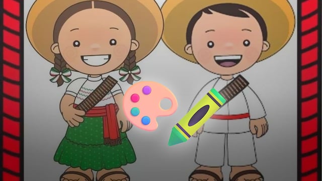 Dibujos animados del 15 de septiembre para colorear