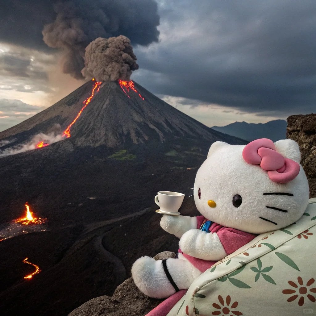 Memes de Hello Kitty con estrés laboral