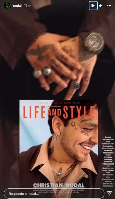 Christian Nodal protagoniza portada de revista