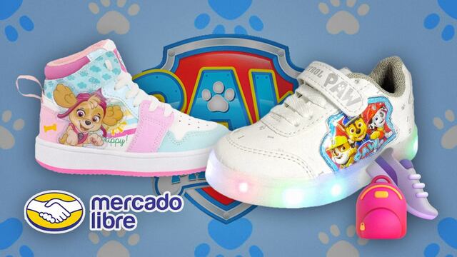 Tenis de Paw Patrol en Mercado Libre para el regreso a clases 2024 y para andar por casa