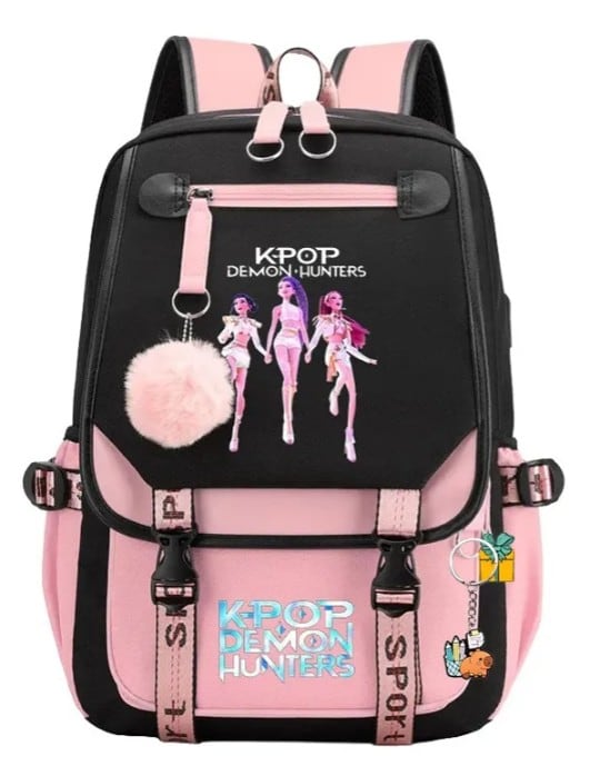 Más Reciente Mochila Kpop Demon Hunters Saja Para Niños, Estudiantes, Adolescentes, Moda2025