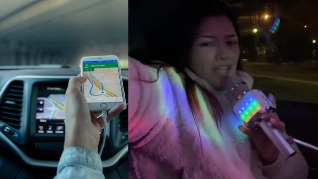 Taxi que lleva un karaoke dentro