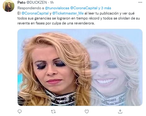 Meme por revendedora de boletos para el Corona Capital 2022