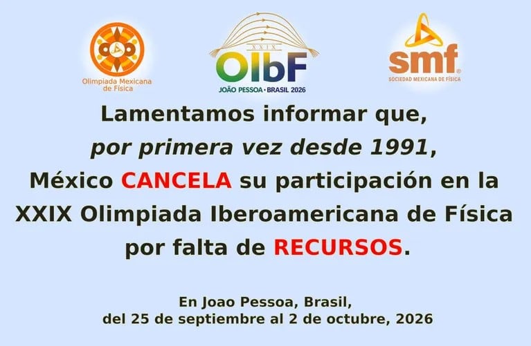 Estudiantes mexicanos quedan fuera de Olimpiada Iberoamericana de Física por falta de recursos