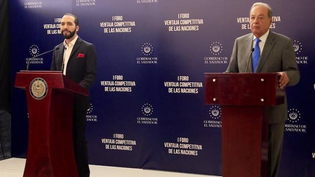 Nayib Bukele y Carlos Slim se reúnen en El Salvador