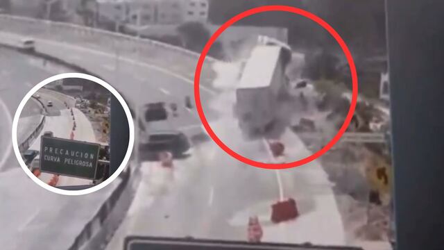 Tráiler cae al vacío en Nuevo León