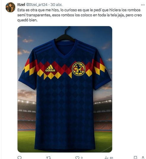 Uniforme del América hecho por IA