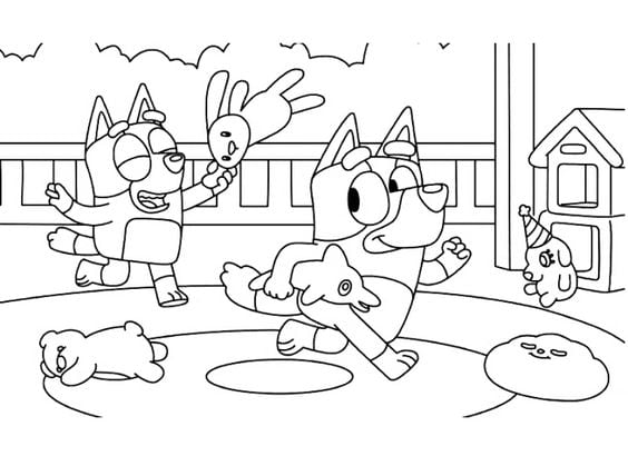 Dibujos de Bluey para colorear