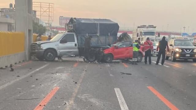 Choque en la autopista México-Puebla
