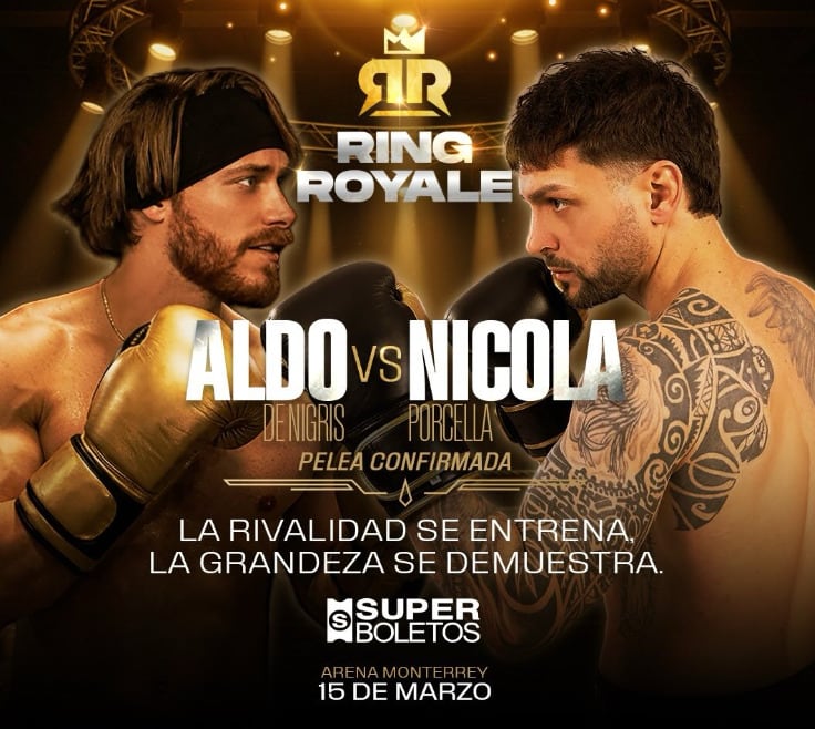 Nicola Porcella y Aldo Tamez de Nigris pelearán en Ring Royale