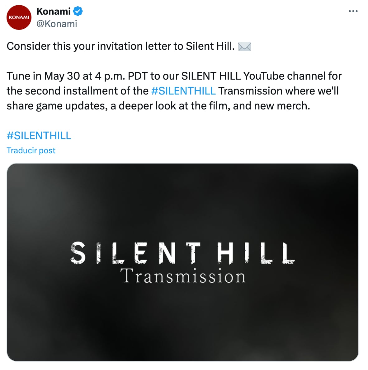 Silent Hill Transmission 2024 Fecha, horario y dónde ver el evento Silent Hill Transmission 2024 Fecha, horario y dónde ver el evento