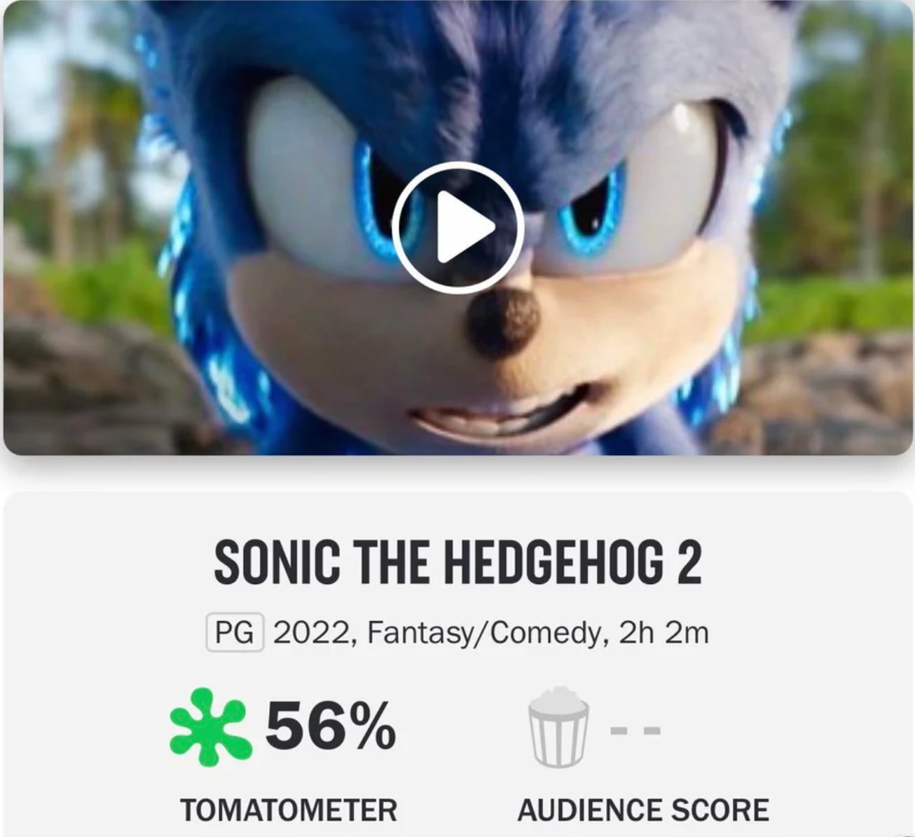 Sonic 2 Rotten Tomatoes