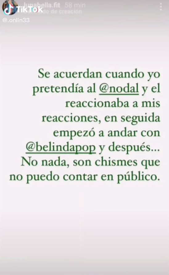Luna Bella: Su versión sobre Belinda, advirtió a Christian Nodal.