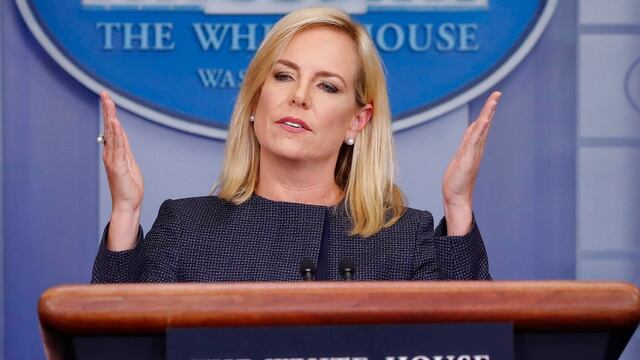 Nielsen durante una conferencia de prensa en la Casa Blanca el martes.