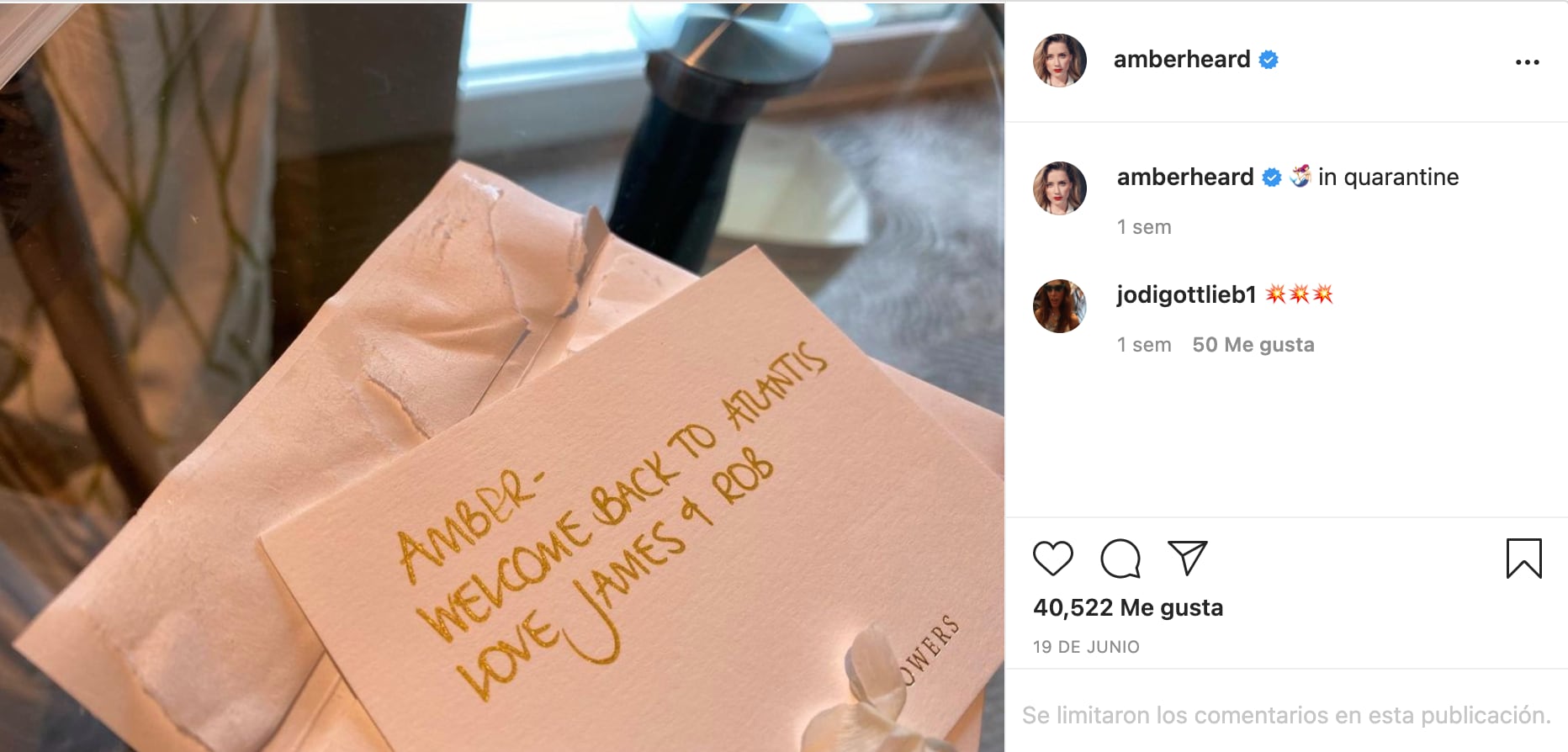 Mensaje de James Wan a Amber Heard