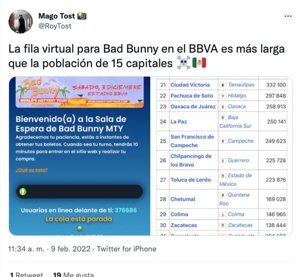 ¿Querías ver a Bad Bunny en Monterrey? Ya se agotaron los boletos