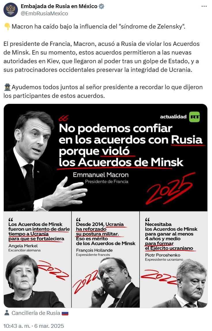 Pleito entre Embajadas de Rusia y Francia en México: se lanzan todo tipo de acusaciones en X
